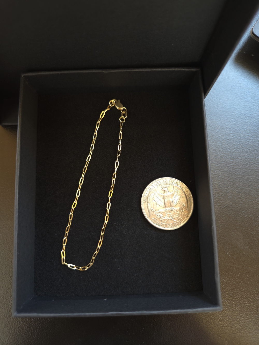 10k Solid Gold Paperclip Chain Bracelet